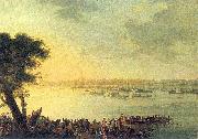 Jan Bogumil Plersch Catherine II leaving Kaniow in 1787. France oil painting artist